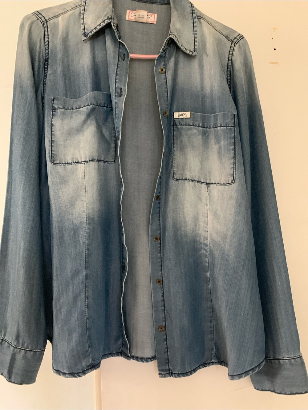 Guess Blue Washed Denim Shirt Vintage🤩